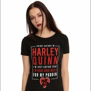 NWT DC Comics Harley Quinn Black T-Shirt Small
